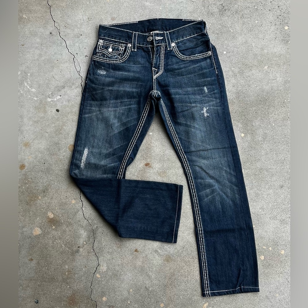 (SOLD ‼️) TRUE RELIGION Jeans - Dark Wash/Distressed